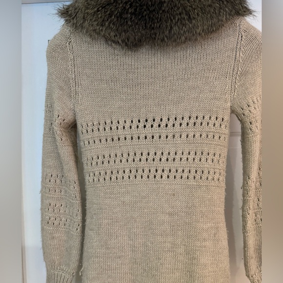 A/X Armani unique & beautiful Cardigan with detachable faux fur collar size XS - Picture 8 of 12